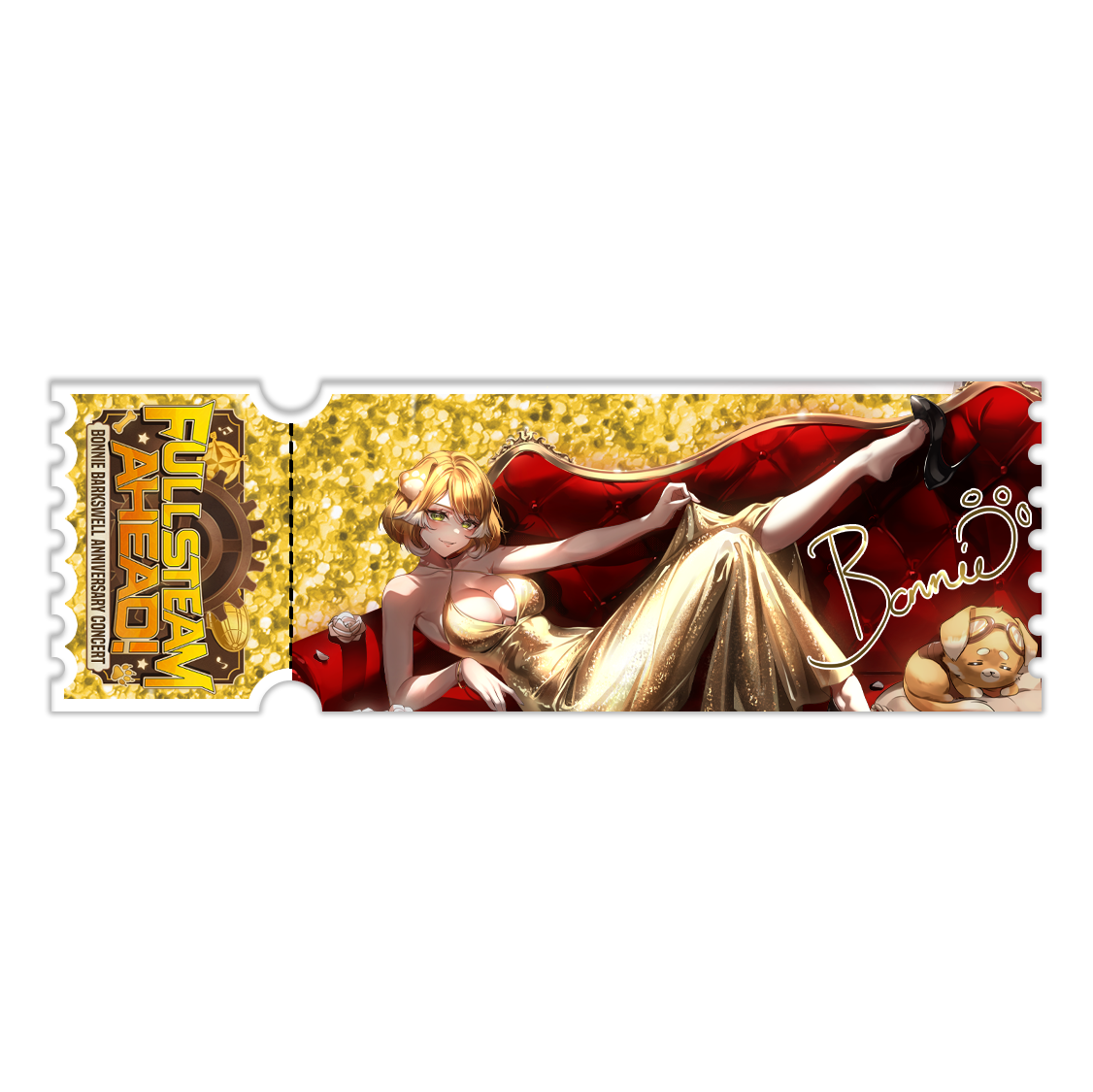 Bonnie Barkswell Anniversary Acrylic Ticket