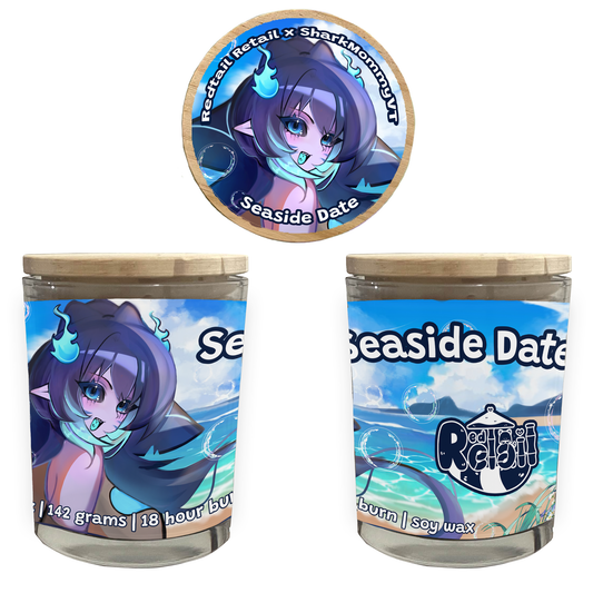 Sharkie Birthday Seaside Date Candle